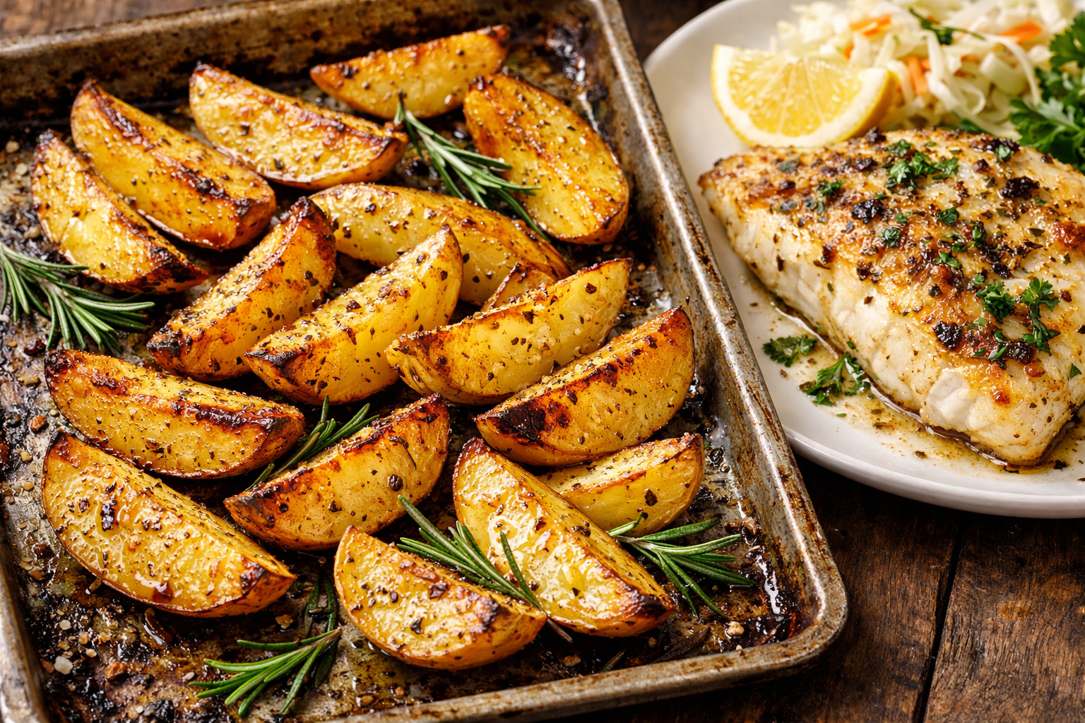 Fırında dilim patates