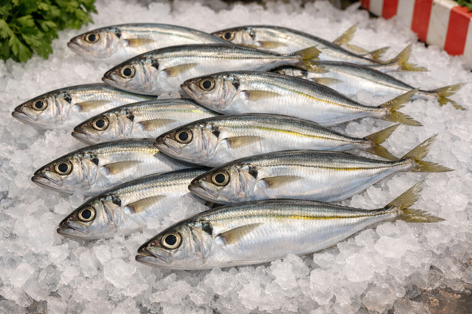 Taze istavrit balıkları