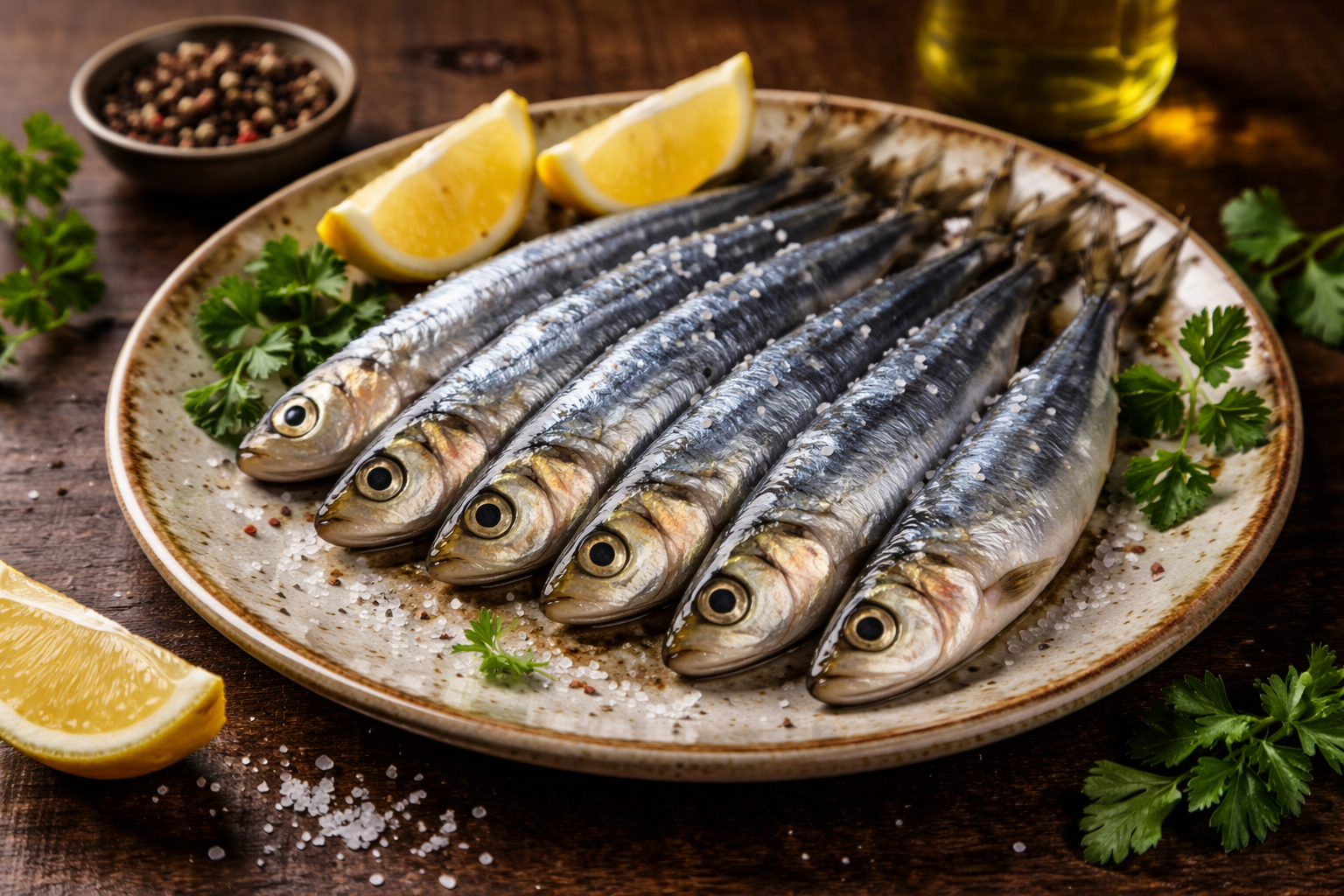 Taze sardalya balıkları