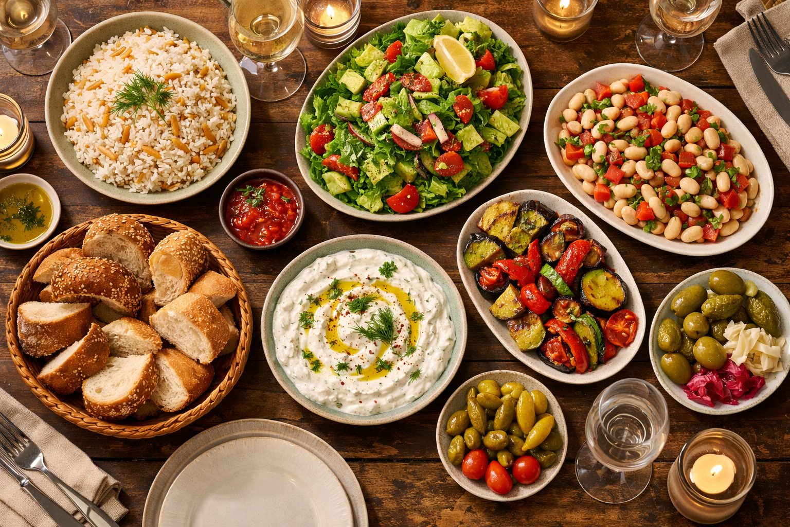 Balık yemeklerinin yanına yakışan salatalar ve garnitürler