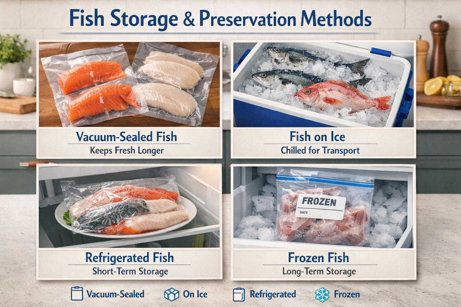 Balık saklama ve çözdürme yöntemleri